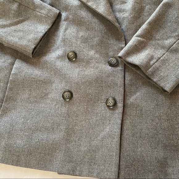 Vintage Mister Leonard Pure Virgin Wool Jacket Coat Dark Academia Gray Size 10 - Picture 7 of 14